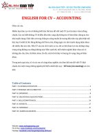 Hướng dẫn viết CV cho dân Kế Toán : CV for accounting