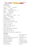 At home bài tập tự luận tiếng anh lớp 6 unit 3 