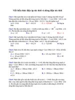 Viết biểu thức điện áp tức thời và dòng điện tức thời