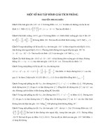 Một số bài tập hình học giải tích phẳng