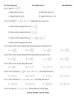 Trắc nghiệm toán hàm số