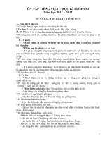 Ôn tập tiếng việt học kì 2 lớp 6 năm 2011   2012 