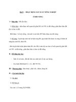 Hoạt động sản xuất nông nghiệp ở đới nóng 