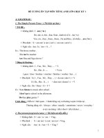 Đề cương ôn tập hk1 tiếng anh lớp 6 