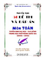 Tuyển tập 50 đề toán thi THPT quốc gia