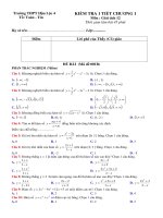 ĐỀ KIỂM TRA 45 PHÚT TOÁN HÀM SỐ