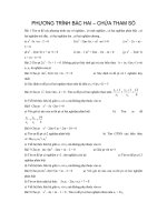 Phương trình bậc hai – chứa tham số 