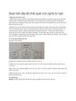 Soạn bài cấp độ khái quát của nghĩa từ ngữ 