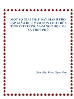 Một số giải pháp đẩy mạnh phổ cập giáo dục mầm non cho trẻ 5 tuổi ở trường mầm non thủy phù