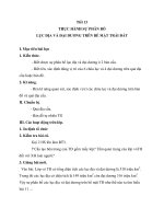 Tiết 13 thực hành sự phân bố lục địa và đại dương trên bề mặt trái 