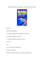 Sáng kiến kinh nghiệm môn marketting – đề trắc nghiệm câu hỏi chương 2 