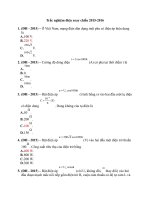 Trắc nghiệm điện xoay chiều 2015 2016