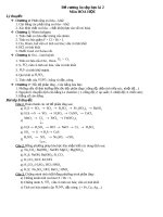 Đề cương ôn tập học kì 2 môn hóa học lớp 9 