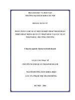 Phân tích và đề xuất một số biện pháp nhằm hoàn thiện hoạt động quản lý nhập khẩu tại cục xuất nhập khẩu   bộ công thương