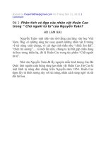 Vẻ đẹp của nhân vật huấn cao trong “ chữ người tử tù”của nguyễn tuân 