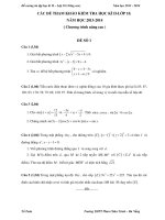 CÁC ĐỀ THAM KHẢO KIỂM TRA HỌC KÌ II-LỚP 10.