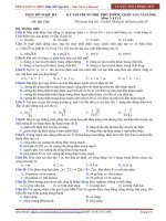ĐỀ THI TRẮC NGHIỆM LÝ 12