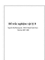 Bộ câu hỏi ôn thi trắc nghiệm môn lý lớp 8   trường thcs thanh xuân nam 