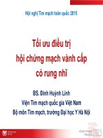 Tối Ưu Điều Trị Hội Chứng Mạch Vành Cấp Có Rung Nhĩ