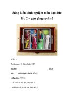 Sáng kiến kinh nghiệm môn đạo đức lớp 2 – gọn gàng sạch sẽ 