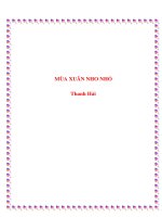 Ngữ văn lớp 8 soạn bài mùa xuân nho nhỏ thanh hải 