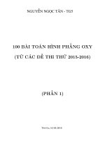 Bài tập hình học OXY trong ôn thi toán THPTQG