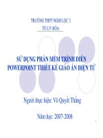 Sáng kiến kinh nghiệm  sử dụng phần mềm trình diễn powerpoint thiết kế giáo án điện tử 