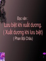 Tuần 19 lưu biệt khi xuất dương