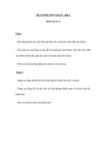 Đề cương ôn tập vật lý 6 hk1 