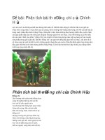 Phân tích bài thơ đồng chí của chính hữu 