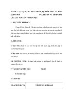 Bảng tuần hoàn, sự biến đổi cấu hình electron của các nguyên tố hoá học 