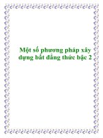 Một số phương pháp xây dựng bất đẳng thức bậc 2 