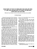 Lý luận, kinh nghiệm quốc tế và một số kiến nghị chính sách cho việt nam  