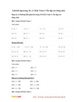 Giải bài tập trang 10, 11 SGK Toán 3: Ôn tập các bảng chia