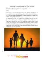 Cảm nghĩ về một người thân yêu trong gia đình tài liệu học tốt môn ngữ văn lớp 6 