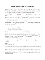 10 bài tập vật lý hay ôn thi đại học