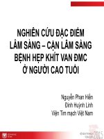 Lâm sàng - cận lâm sàng hẹp khít van động mạch chủ