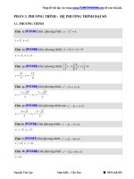 PHẦN 3  PHƯƠNG TRÌNH    hệ PHƯƠNG TRÌNH đại số 