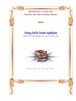 Sáng kiến kinh nghiệm một số biện pháp rèn học sinh yếu 