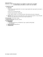 Giáo án tin học lớp 11 đầy đủ học kỳ 1