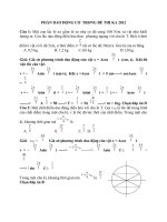 PHẦN DAO ĐỘNG cơ  TRONG đề THI KA 2012