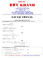 Tuyển các dạng và phương pháp giải toán giới han hàm số 