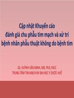 Đánh giá chu phẫu tim mạch và xử trí bệnh nhân phẫu thuật không do bệnh tim