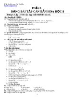 Rèn luyện kỹ năng giải hoá học 8 