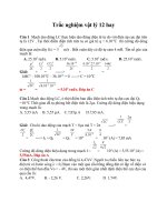 Trắc nghiệm vật lý 12 hay