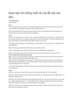 Soạn bài tính thống nhất về chủ đề của văn bản 