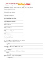 Bài tập tiếng anh lớp 7 unit 3 at home số 1 