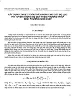 Xay dung thuat toan thich nghi cho cac bo loc phi tuyen khong de quy theo phuong phap binh phuong nho nhat