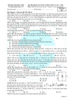 ĐỀ THI KHẢO SÁT CHẤT LƯỢNG LỚP 12, LẦN 3 - 2015