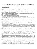 Bài tập bồi dưỡng học sinh giỏi môn vật lí lớp 9 năm học 2012  2013   phần nhiệt học 